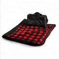 Picnic Blanket - Fleece With Waterproof Shell - Red Buffalo Check